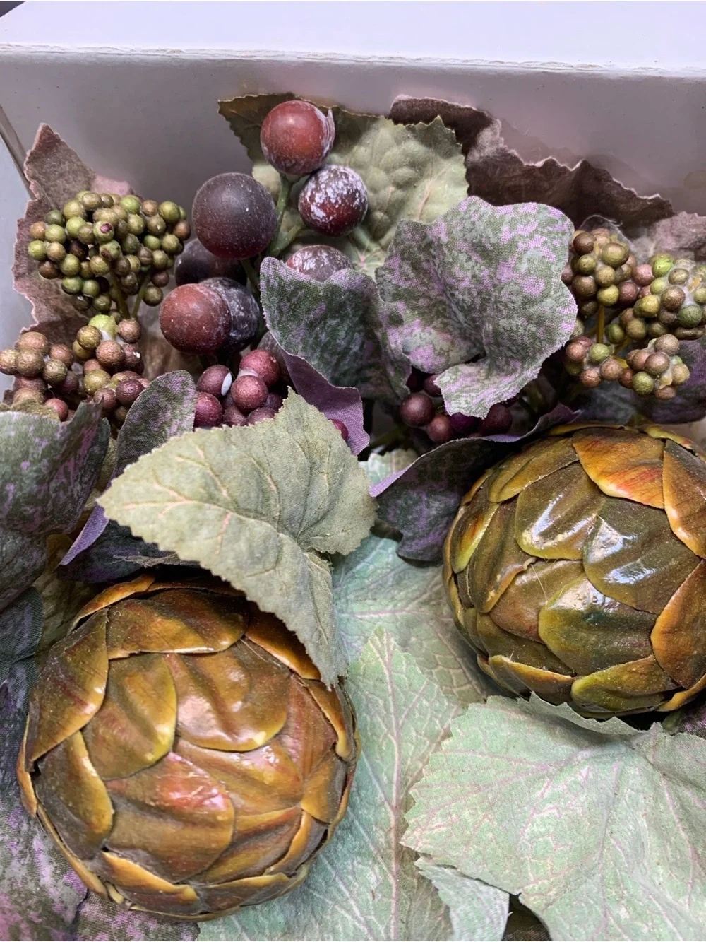 Partylite Tuscan Harvest Green Decorative Wreath Accent 6” P7824 NEW in Box